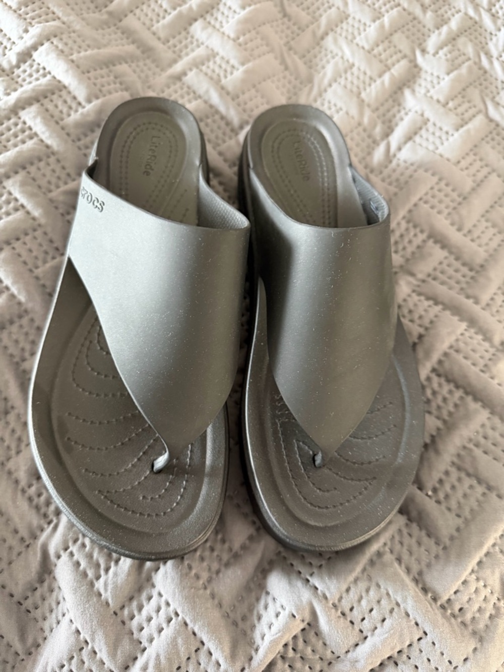 CROCS Women's  Toe-Post Slide Sandals
